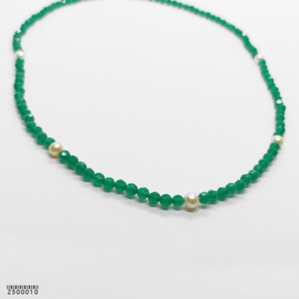 Gargantilha Cristal Verde com Pérolas - Image 10