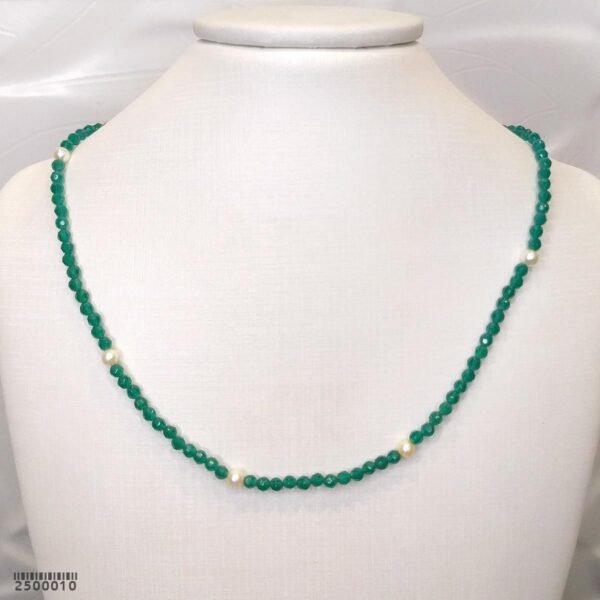 Gargantilha Cristal Verde com Pérolas - Image 6