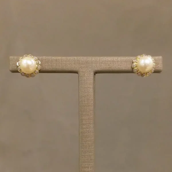 Brinco de Pérola com Brilhantes