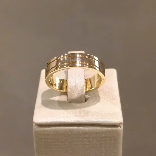 Par de Alianças de Casamento Reta 5 Brilhantes - Image 8
