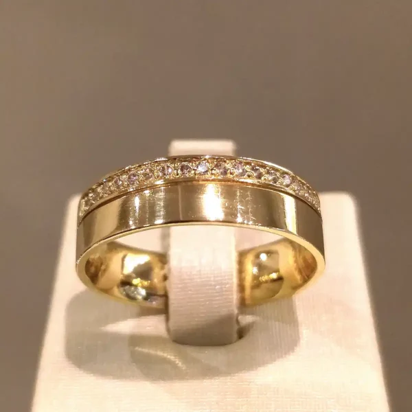 Par de Alianças de Casamento 20 Brilhantes