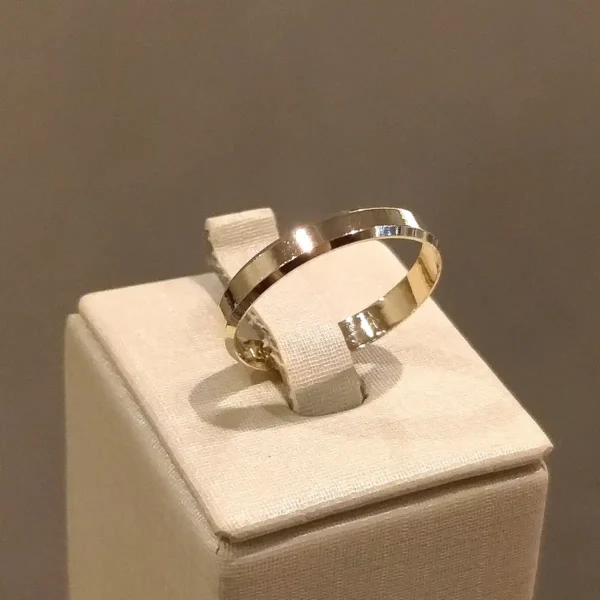 Par de Alianças de Casamento Reta c/ Quina - Image 3