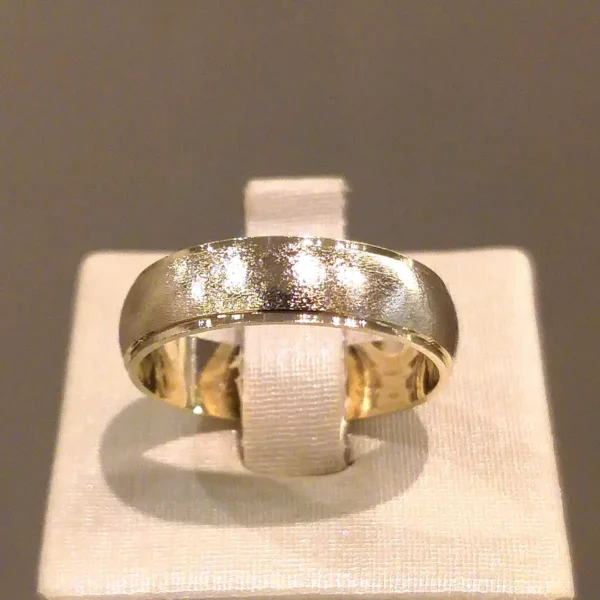 Par de Alianças de Casamento Abaulada Fosca