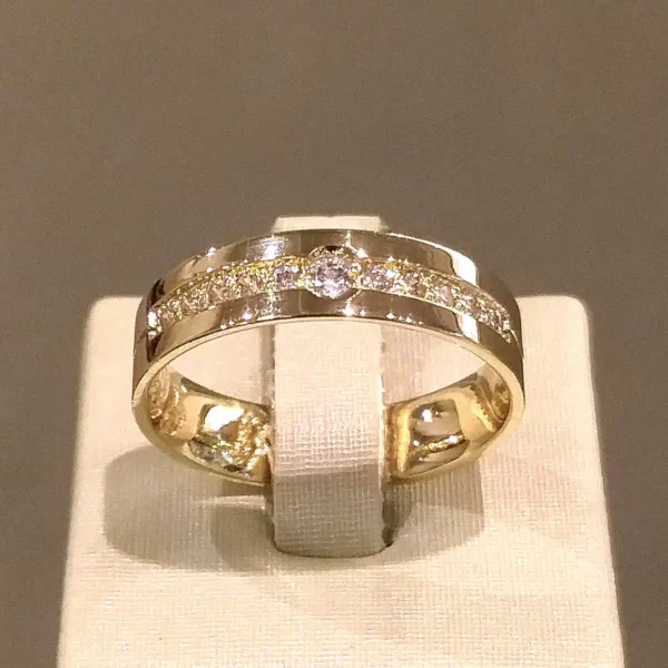 Par de Alianças de Casamento 11 Brilhantes