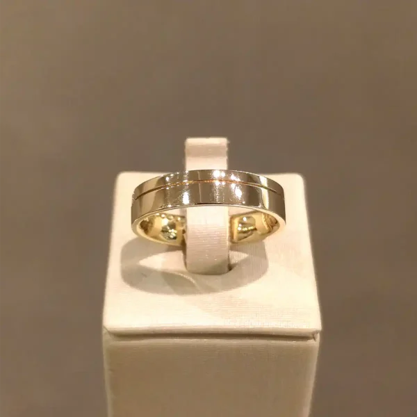 Par de Alianças de Casamento Reta 15 Brilhantes - Image 8
