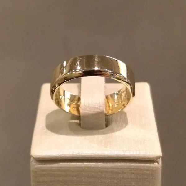 Par de Alianças de Casamento Reta c/ Quina Abaulada - Image 4