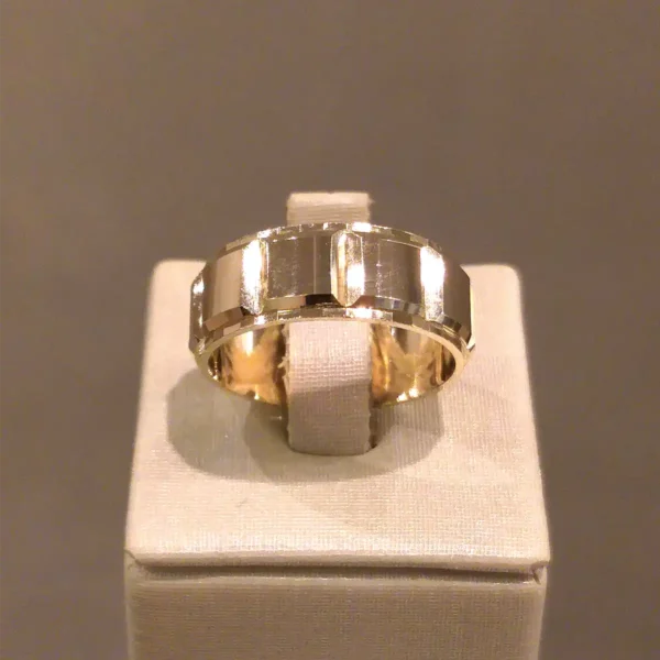 Par de Alianças de Casamento Reta Trabalhada - Image 4