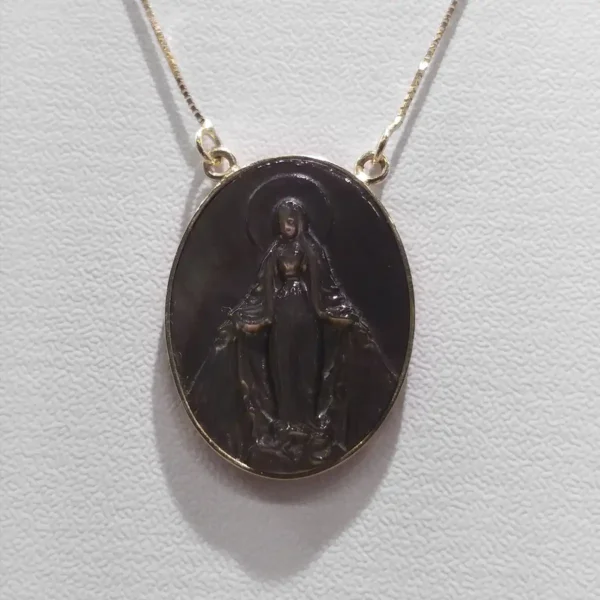 Gargantilha Escapulário Madre Pérola N Senhora Aparecida e Virgem Maria - Image 5